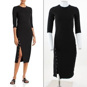 Theory Side Slit Midi Dress